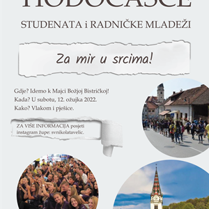 Hodočašće studenata i radničke mladeži Župe sv. Nikole Tavelića u Mariju Bistricu